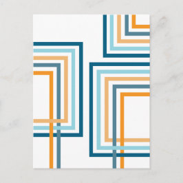 Postal Diseño abstracto de rayas retro 2 (2)