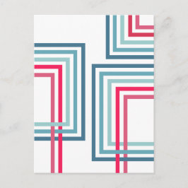 Postal Diseño abstracto de rayas retro 2 (2)