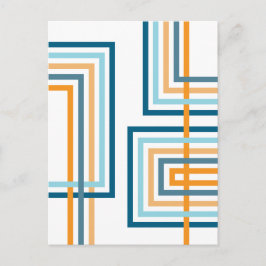 Postal Diseño abstracto de rayas retro 2 (3)