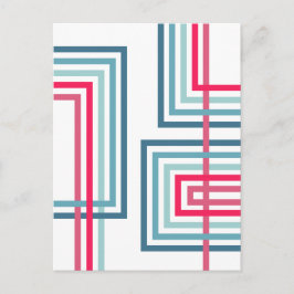 Postal Diseño abstracto Rayas Retro 2 (3)