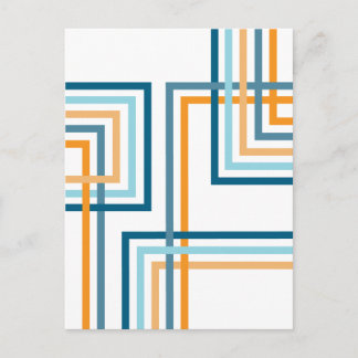 Postal Diseño abstracto Rayas Retro 2 (4)