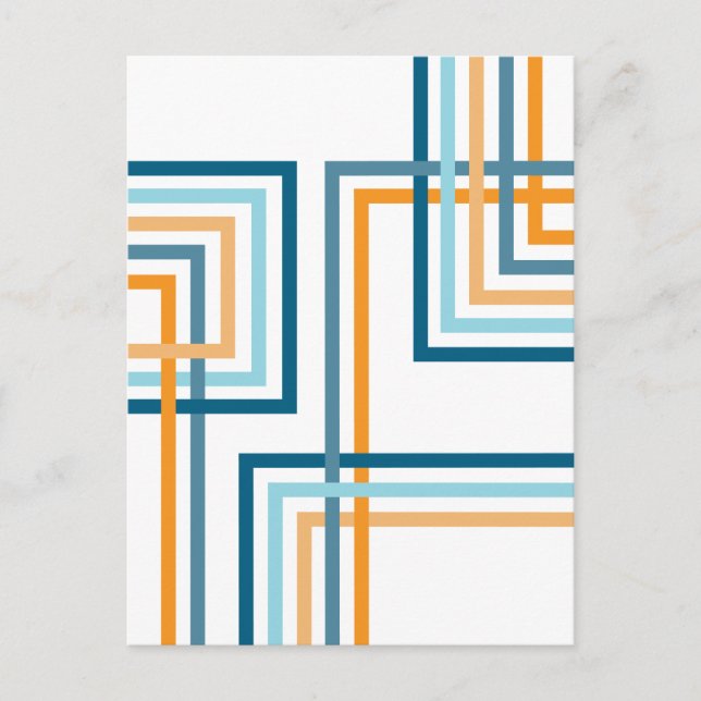 Postal Diseño abstracto Rayas Retro 2 (4) (Anverso)