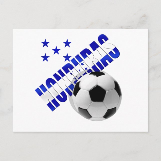 Postal Diseño artístico de las estrellas de fútbol de Hon (Anverso)