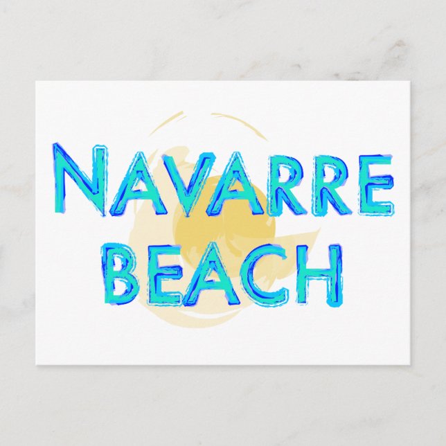 Postal Diseño artístico de Navarre Beach Florida (Anverso)