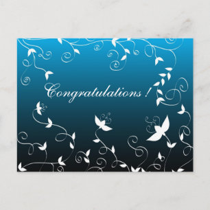 Postal Diseño artístico floral