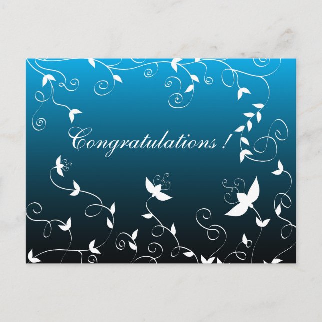 Postal Diseño artístico floral (Anverso)