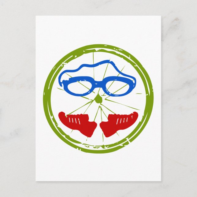 Postal Diseño artístico fresco de Triathlon (Anverso)