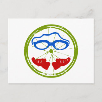 Postal Diseño artístico fresco de Triathlon