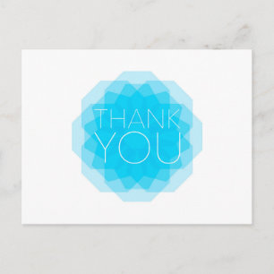 Postal Diseño azul, moderno, sencillo y elegante de Graci