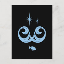 Diseño azul, océano negro y estrellas