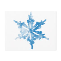 Diseño Blue on White Frosty Snflake