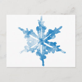 Postal Diseño Blue on White Frosty Snflake