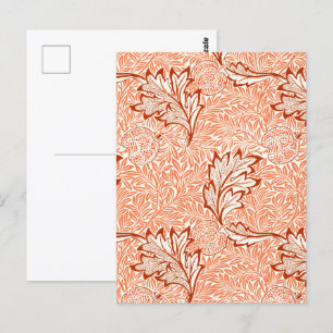 Postal Diseño botánico de Apple William Morris