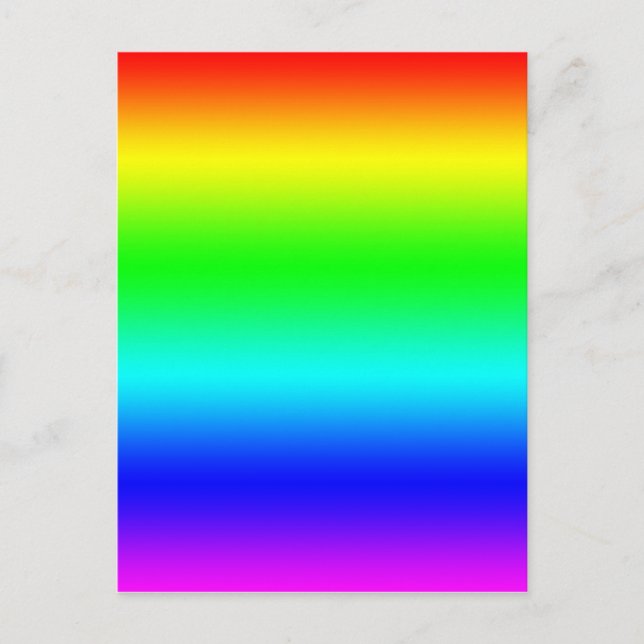 Postal Diseño brillante de arcoiris (Anverso)