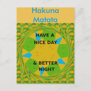 Postal Diseño circular "Ten un buen día y una mejor noche
