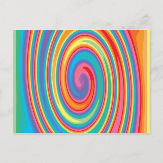 Postal Diseño colorido del molino (Anverso)