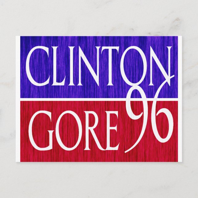 Postal Diseño con problemas de Clinton Gore 96 (Anverso)