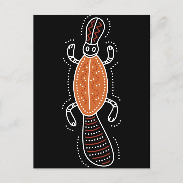 Postal Diseño con puntos Platypus (Anverso)