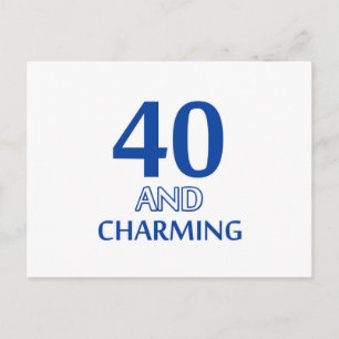 Postal diseño de 40 cumpleaños
