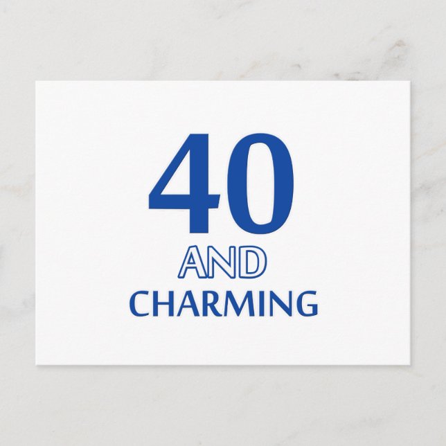 Postal diseño de 40 cumpleaños (Anverso)