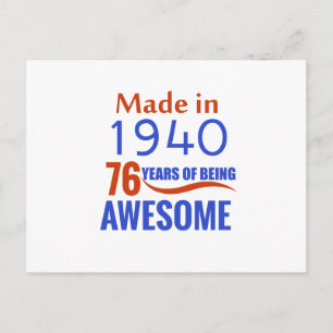 Postal diseño de 76 años