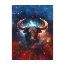 Diseño de Acuarela del Signo Zodiacal Tauro