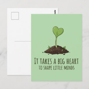 Postal Diseño de Agradecimiento al Corazón del Maestro