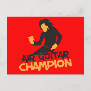 Postal Diseño de Air Guitar Champion
