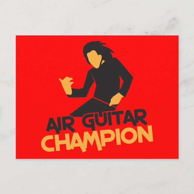 Postal Diseño de Air Guitar Champion (Anverso)