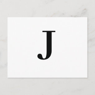 Postal Diseño de alfabeto minimalista moderno personaliza