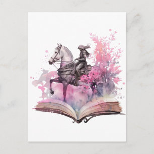 Postal Diseño de Amante de Libros de Fantasía
