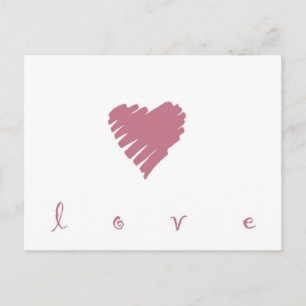 Postal diseño de amor simple