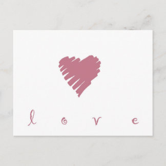 Postal diseño de amor simple