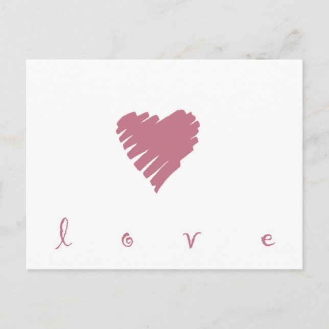 Postal diseño de amor simple (Anverso)
