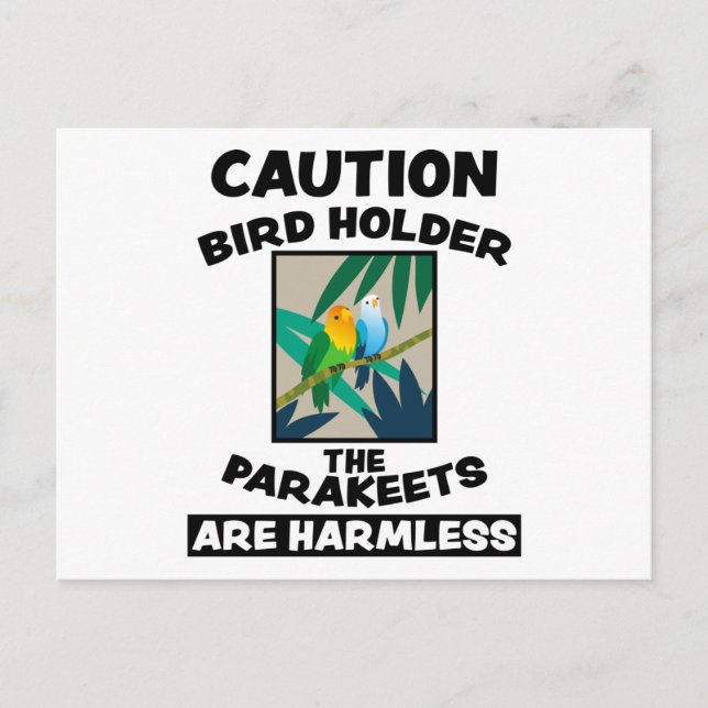 Postal Diseño de animal exótico pájaro lindo regalo para  (Anverso)