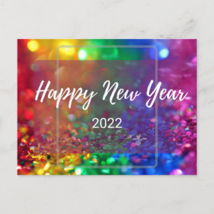 Postal Diseño de Año Nuevo Feliz Año personalizar