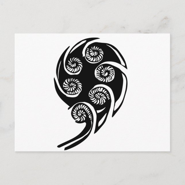 Postal diseño de aotearoa koru (Anverso)