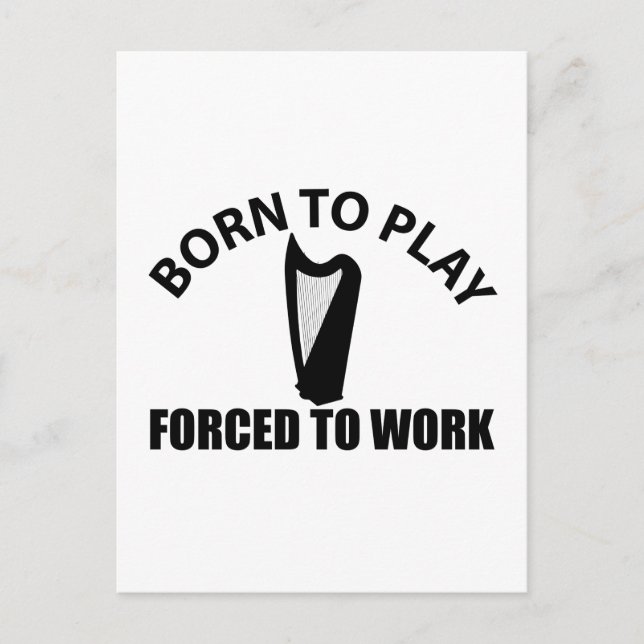 Postal diseño de arpa celta (Anverso)