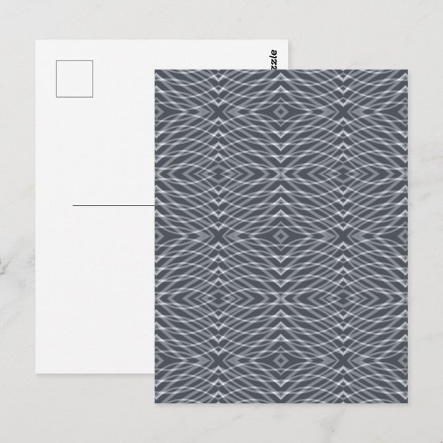Postal Diseño de Arte Abstracto Moderno de Señal de Pulso (Anverso / Reverso)