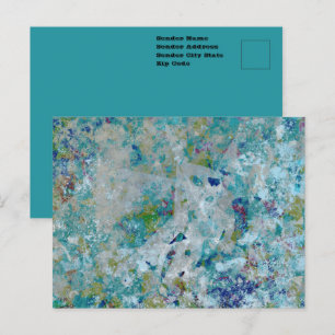 Postal Diseño de Arte Abstracto Original Moderno Único en
