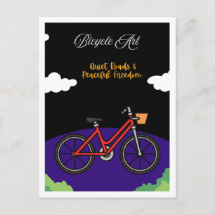 Postal Diseño de Arte de Bicicleta Minimalista