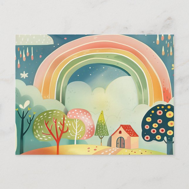 Postal Diseño de arte de guardería (Anverso)