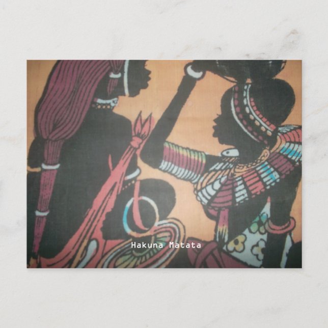 Postal Diseño de Arte del Patrón de la Cultura y Tradició (Anverso)
