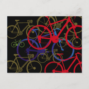 Postal diseño de arte para bicicletas