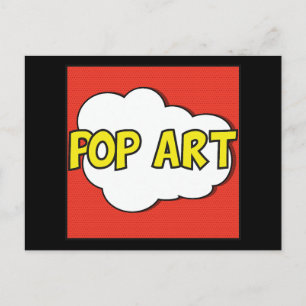Postal Diseño de arte pop color moderno contemporáneo