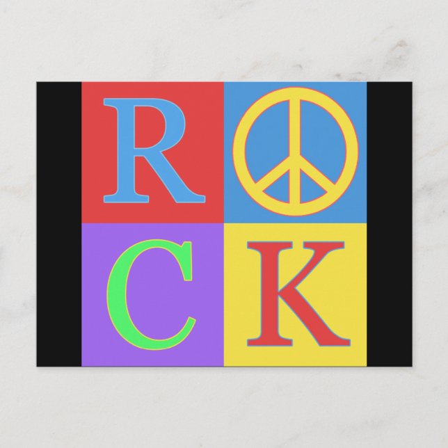 Postal Diseño de arte pop rock (Anverso)
