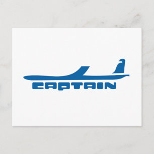 Postal diseño de avión de capitán
