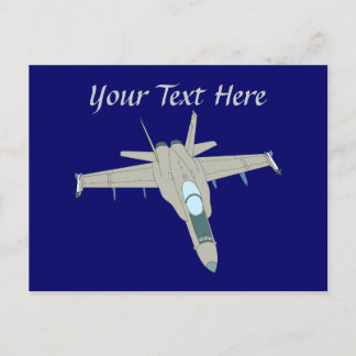Postal Diseño de avispones F18 de Jet Fighter