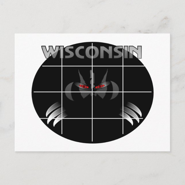 Postal Diseño de Badger Estatal de Wisconsin (Anverso)