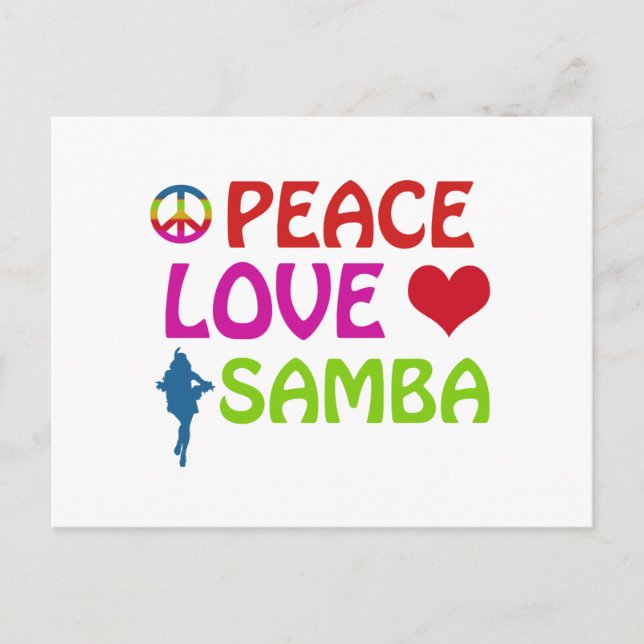 Postal Diseño de bailes de Samba (Anverso)